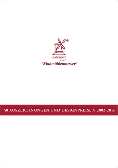 Prospekt Windmühlenmesser Auszeichnungen